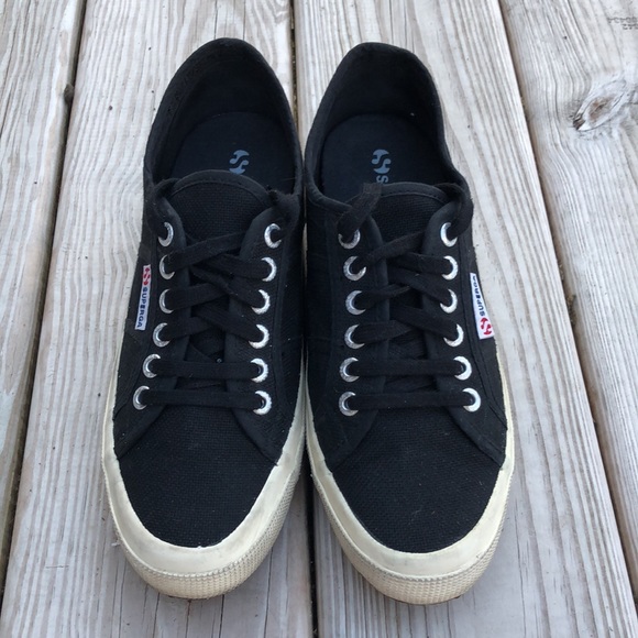 SUPERGA Canvas Platform Wedge Sneakers - Picture 3 of 11